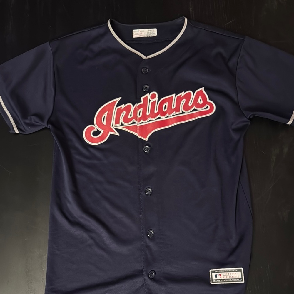 Indians Navy Blue Baseball Jersey